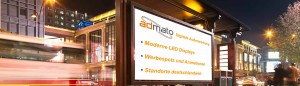 LED Display Werbung Bushaltestelle